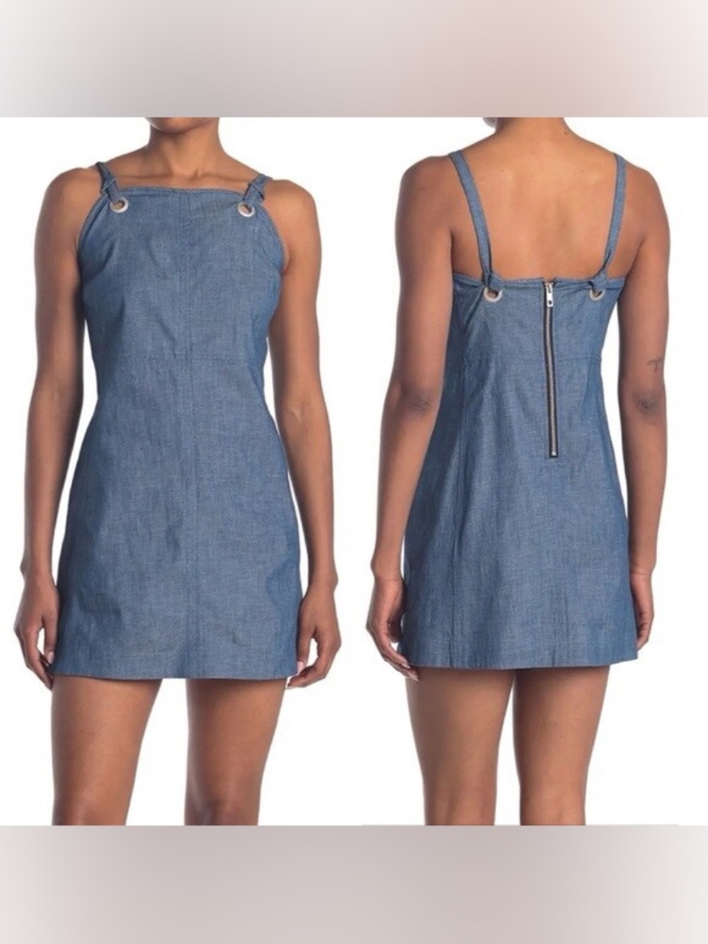rag & bone Indigo Suffolk Chambray Mini Knotted Dress